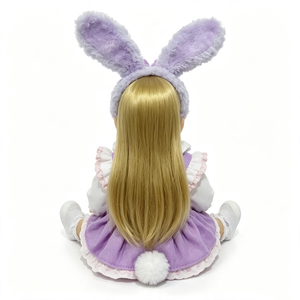 Poupée Reborn personnalisée pour fillette, poupée bébé réaliste en vinyle pleine grandeur, poupée Reborn réaliste avec des oreilles de lapin - Product Image 6