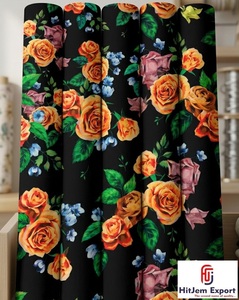 ผ้าโพลีเอสเตอร์ผสมฝ้ายพิมพ์ลายดอกไม้ สำหรับเสื้อผ้ากีฬา ชุดสตรี เนื้อผ้าทอระบายอากาศได้ดี - Product Image 2