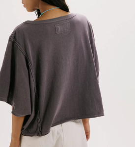 Custom Oversized Crew Neck <b>Batwing</b> Sleeve T-Shirt Plus Size Solid Color Women's Cotton Jersey <b>Top</b> Regular Length Women T-Shirt - Product Image 2