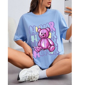 Camisetas elegantes para damas a precios de mayorista, 100% algodón, cuello redondo ligero, fabricación directa de fábrica, camiseta para mujer de BD - Product Image 5