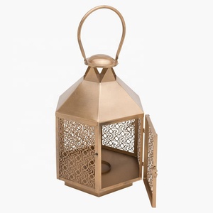 2026 Moroccan Metal Candle Holder Lanterns with Gold Finishing Handmade Modern Design for Home and <b>Outdoor</b> Decorations - Product Image 6