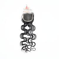 Extensions de cheveux naturels indiens 100% Temple, cuticules alignées, non traitées, avec closure HD 4*4, double trame, sans traitement, non humaines