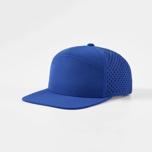 Custom Logo 7 Panel <b>Waterproof</b> Golf <b>Cap</b> Laser Cut Perforated Polyester Sports <b>Cap</b> for Men Women Outdoor Headwear Wholesale - Product Image 2