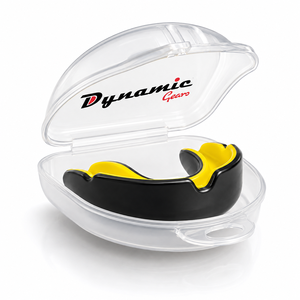 Protège-dents professionnel Dynamic Gears noir et rouge en EVA, réglable, écologique, léger, non toxique, pour adultes, pour la boxe - Product Image 1