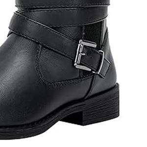Bota de Montar para Caballo, de Cuero Sintético de Color Sólido, Protección Completa para Montar a Caballo - Product Image 4