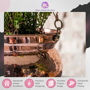 Offre incroyable sur un pot suspendu en cuivre massif martelé de qualité supérieure, 100% pur, pour la décoration de la maison à un prix minimal - Product Image 3