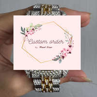 Montre automatique pour homme personnalisée avec cadran à aiguilles en moissanite, acier inoxydable, placage bicolore, diamants, montre-bracelet de luxe