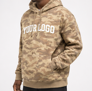Sweat-shirt à capuche camouflage personnalisé pour homme, en molleton de coton épais, motif désert - Product Image 2
