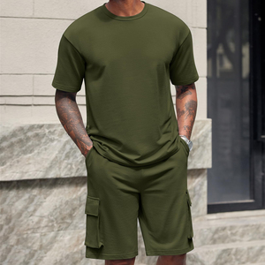 2026 New Custom Design And Logo Summer Sport Breathable Lightweight Two-Piece Short <b>Track</b> <b>suit</b> T-Shirts and Jogger Shorts Sets - Product Image 2