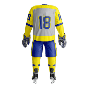 Hot Selling Ice Hockey Uniform with 100% Polyester Custom Logo Sports Breathable Anti-Bacterial Moisture-Wicking Unisex - Product Image 3