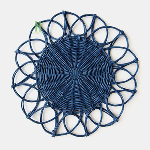 Hot Trend Eco-friendly Natural Rattan Charger <b>Plate</b> Wall Decoration Round Flower Rattan Placemat Rattan 2026 Made In Vietnam - Product Image 5