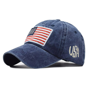 Gorra de Béisbol de 6 Paneles Bordada con la Bandera de EE. UU., Unisex, para Adultos, de Algodón, Informal, Ajustable, con Cierre Magnético - Product Image 5