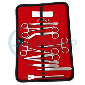 Kit de Instrumentos de Cirugía Menor de Alta Calidad de 18 Piezas con Estuche de Transporte, Juego Reutilizable de Acero Inoxidable con Certificación CE - Product Image 4
