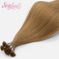 Bronde 24 İnç K-tip %100 İnsan Saçı Keratin Önceden Bağlanmış Saç Uzantıları Kahverengi Rus Saçı Tam Uçlu Çift Çekilmiş Saç