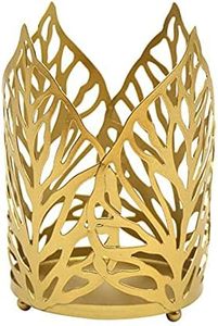 Iron Handmade Durable Candle Holder Lantern <b>Tea</b> Light <b>Stand</b> Centerpiece Ornament Golden Decorative Antique Home Decoration - Product Image 2