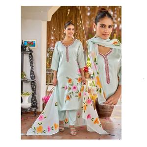 Meilleur Kurti Ghera en verre romain imprimé, élégant et tendance, pour les boutiques, les magasins de détail et les boutiques en ligne, destiné aux acheteurs exportateurs - Product Image 1