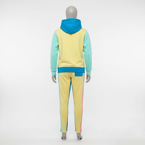ชุดเซ็ตเสื้อฮู้ดและกางเกงแทรคสูทแบบซิป ย้อมสีเอซิดวอช ทรงหลวม ใส่สบาย ผลิตจากผ้าฝ้าย 100% - Product Image 3