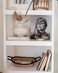 Oval seagrass <b>basket</b> with black fabric trim Handmade <b>Storage</b> <b>Basket</b> Wholesale eco-friendly Made in Vietnam - Product Image 5