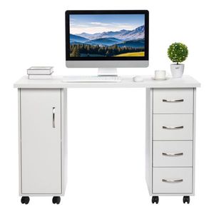 FCH White Manicure Nail Table with Drawer Premium Nail Tables - Product Image 4