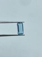 Batu Permata Aquamarine Biru Langit Transparan Alami Bentuk Persegi Panjang 5x10mm, Batu Tengah Cincin, Dari Pemasok India dengan Harga Grosir