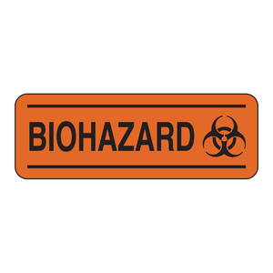 Panneau de signalisation de risque biologique réfléchissant Brady, orange et noir, en plastique ou en métal durable, pour les zones à risque en laboratoire - Product Image 1