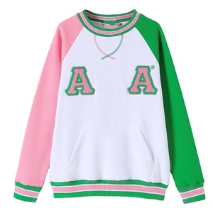 Sudadera de Chenilla Rosa Alpha Phi Alpha 1908, Sudadera con Bolsillo de Chenilla Fraternity NUPE, Prenda Griega Premium de Proveedor - Product Image 1