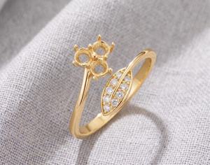 Bague semi-montée en argent sterling 925 massif, 2 mm, ronde, à sertir, pré-découpée, pour la création de bijoux DIY avec pierres précieuses - Product Image 5