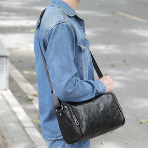 Sac messager classique en toile noire, sangle réglable, fermeture à boucle, unisexe, utilisation au bureau, toutes saisons, couleur unie - Product Image 6