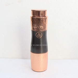ขวดน้ำทองแดงแท้ 100% ลายโบราณแบบตอก  ปรับแต่งได้ ป้องกันการรั่วซึม ขวดทองแดงแท้ไร้รอยต่อ ดื่มได้โดยตรง - Product Image 4