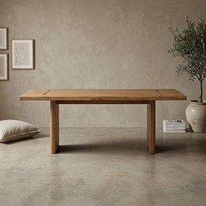 Mesa de Comedor de Teca OEM ODM, Fabricante de Muebles de Madera Sólida en Indonesia, Diseño Personalizado, Borde Natural, Exportación Directa de Fábrica, Comprador Global B2B - Product Image 1