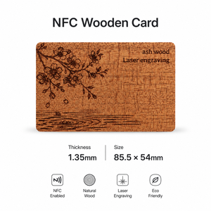 สมาร์ทการ์ดไม้ที่มี NTAG213ชิป NFC RFID Rewritable - Product Image 4