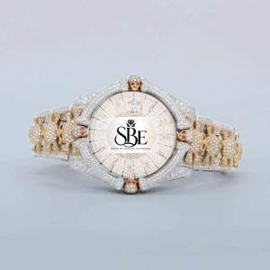 Reloj de Lujo con Movimiento de Cuarzo, Correa de Aleación de 20 mm, Diamante Moissanita Color D VVS1, Clásico y Elegante, Regalo para Coleccionistas - Product Image 1