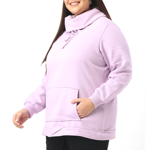 Plus Size Custom Logo Women's Oversized <b>Pink</b> <b>Hoodie</b> 600 Gsm Heavyweight Fleece Plus Size Blank Jacket for Autumn and Winter - Product Image 5