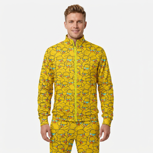 Conjunto Deportivo Unisex con Estampado de Dibujos Animados, Chaqueta con Cremallera de Manga Larga y Pantalones, Ropa Casual, Material de Poliéster Transpirable - Product Image 5