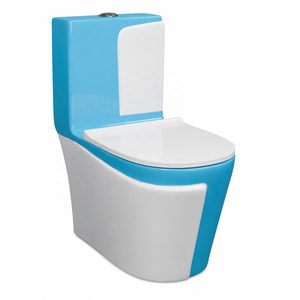 Inodoro de Cerámica de Una Pieza con Diseño Elegante, Taza Redonda, Descarga por Arrastre, Modelo 2026 - Product Image 1