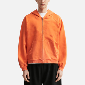 Chaqueta con capucha y cremallera completa transpirable con costuras laterales para hombre, uniforme deportivo de forro polar para entrenamiento en gimnasio, caja de alta densidad - Product Image 2