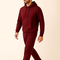 Nouvel ensemble de survêtement chaud d'hiver pour hommes, couleur unie, qualité supérieure, personnalisable