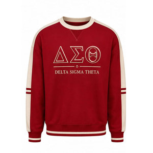 Delta Sigma Theta Crewneck <b>Sweatshirt</b> <b>Red</b> With 13 Back Print Unisex Casual Autumn Wear <b>Sweatshirt</b> - Product Image 2