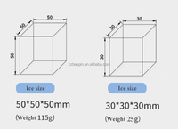 Machine à glace par pulvérisation de refroidissement par eau Offre Spéciale comptoir de bar faisant 30*30 barre carrée grande machine à glaçons solide grand Cube de glace