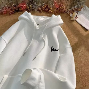 เสื้อสเวตเชิ้ตผู้ชายทรงหลวม สไตล์เกาหลี แบรนด์แฟชั่นใหม่ สำหรับฤดูใบไม้ร่วง/ฤดูหนาว มีฮู้ด ผ้าฝ้าย สวมใส่สบาย - Product Image 3