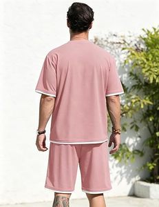 Conjunto de Camiseta sin Mangas y Pantalones Cortos para Hombre con Logotipo Personalizado, Lavado Ácido, 100% Poliéster, Ecológico, Secado Rápido, para Gimnasio y Fitness de Verano - Product Image 2