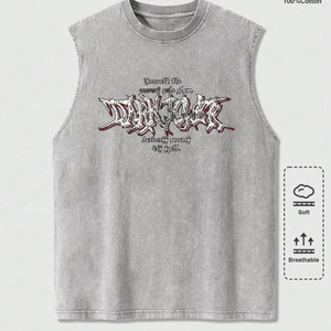 เสื้อกล้ามออกกำลังกายผู้ชายผ้าฝ้ายถัก 100% ระบายอากาศได้ดี สวมใส่สบาย เหมาะสำหรับฤดูร้อน รับผลิตตามสั่งขายส่ง - Product Image 1