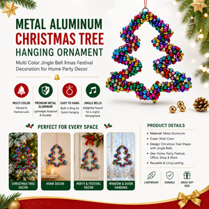 Adorno Colgante de Aluminio Metálico para Árbol de Navidad en Oferta |   Campanas de Navidad Multicolores para Decoración Festiva del Hogar y Fiestas - Product Image 5