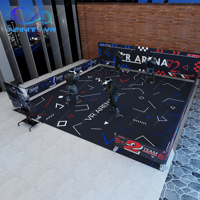 InfinityVR Indoor Business Project Magic Multiplayer Free Roam Battle Shooting VR Game Fighting VR Arena for 6 with VR Headset