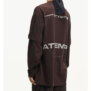 เสื้อยืดผู้ชายสไตล์วินเทจแบบสองชั้น แขนสั้น ลวดลายกราฟิก  รับทำตามสั่ง  ขั้นต่ำในการสั่งซื้อน้อย - Product Image 2