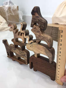 Fabricación de lindos juegos abiertos de madera bosque animales juguetes niño pequeño/cajas de madera regalos para regalos de cumpleaños de recuerdo - Product Image 4