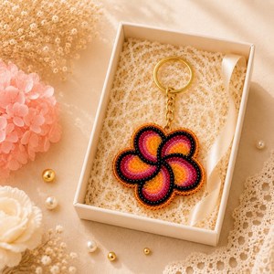 Budget Friendly Beaded Embroidered Key Chains for Women, Handmade <b>Bag</b> <b>Charms</b> for Fashion Styling, Gifting and Special Events - Product Image 4