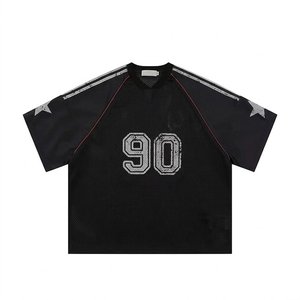 Camisetas de Hombre al por Mayor, Lisas o Estampadas, 100% Algodón, Tejido de Malla de Alta Calidad, Manga Corta, Holgadas, Transpirables, con Hombros Caídos - Product Image 4