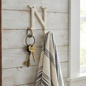 Premium White Letter N Wall <b>Hook</b> Metal Classic Design Single <b>Hook</b> for Clothing Storage Stylish Home Decoration - Product Image 5