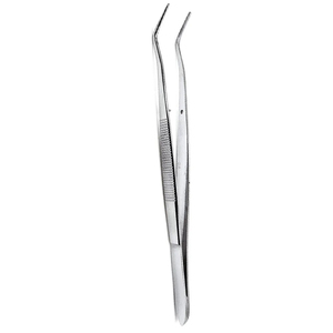 Pince manuelle chirurgicale dentaire en acier inoxydable, instruments de diagnostic, pince à coton dentelée, forceps de pansement angulaire - Product Image 1